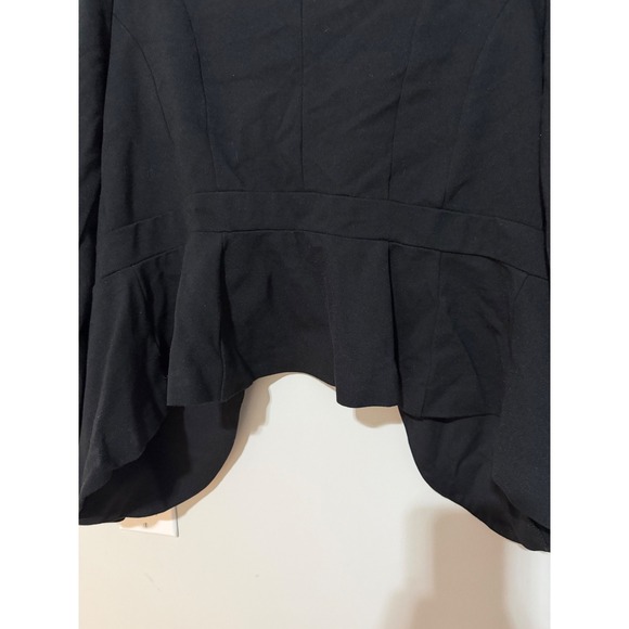 Torrid Black Womens Cropped Peplum‎ Blazer Jacket Size 0 - Picture 4 of 8